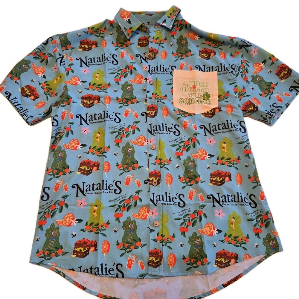 Tropical Bros Hawaiian Shirt Mens Large Natalie's Orchid Island‎ Juice Co.